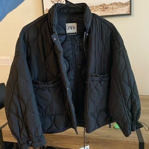 Zara Black Quilted Jacket